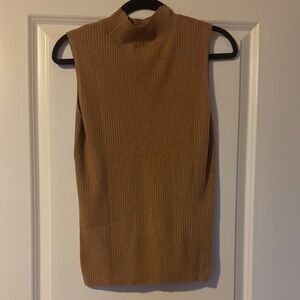LOFT Ribbed Knit Top in Rich Brown